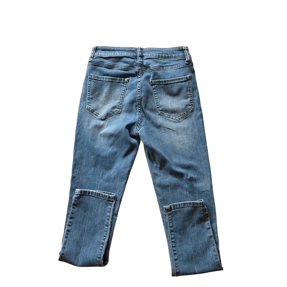 Quince Organic Cotton High Rise Skinny Jeans Medium Wash Size 27 - Picture 3 of 10